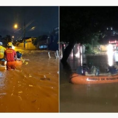 Chuvas fortes causam alagamentos e deixam pessoas ilhadas em Goiânia